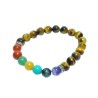 Tiger Eye 7 Chakra Bracelet