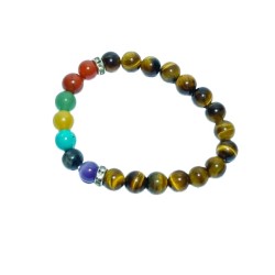 Tiger Eye 7 Chakra Bracelet