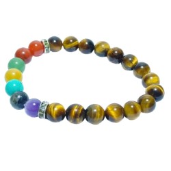 Tiger Eye 7 Chakra Bracelet