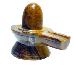 Natural Tiger Eye Shivling With Certified 100 Gram