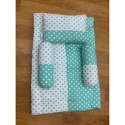 Baby Bedding Set (Premium) - 4 Piece Set Green Colour