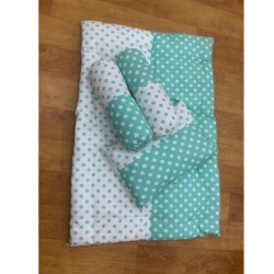 Baby Bedding Set (Premium) - 4 Piece Set Green Colour