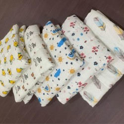 Muslin Baby Blanket Flower Pattern