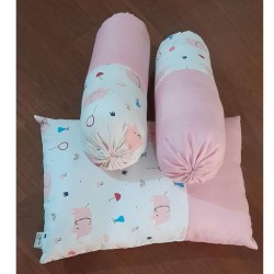 Soft Pillow Bolster Set - Dual Tone Patter