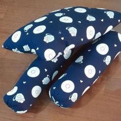 Soft Pillow Bolster Set - Donut Pattern