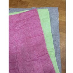 Khadi Katha Set Multi Purpose Baby Mats - Green-Pink-Grey