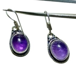 Amethyst Pendant with Matching Earrings