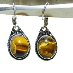 Tiger Eye Stone Pendant & Earrings Set: Radiate Confidence