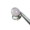 Radiate Love and Harmony: Adjustable Rose Quartz Stone Ring, With Lab Certified