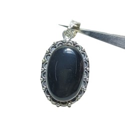 Black Tourmaline Stone Pendent / Locket - Lab Certified