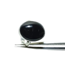 Adjustable Black Tourmaline Ring With Lab Certified