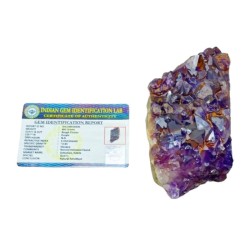 Natural Amethyst Raw Cluster & Lab- Certified 482 Grams