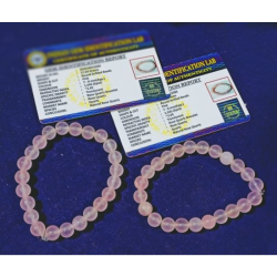 Rose Quartz  bracelet (2 Pieces) Certified
