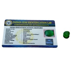 Lab -Certified Natural Green Aventurine 5.25 carats