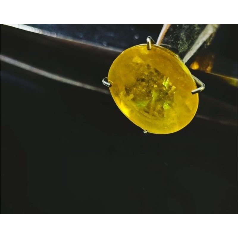 Yellow Sapphire (Pukhraj) & Certified- 6.25 Carat Origin Tested