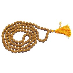 Natural 5 (Panch) Mukhi Rudraksha Mala Affordable & Certified (7mm)