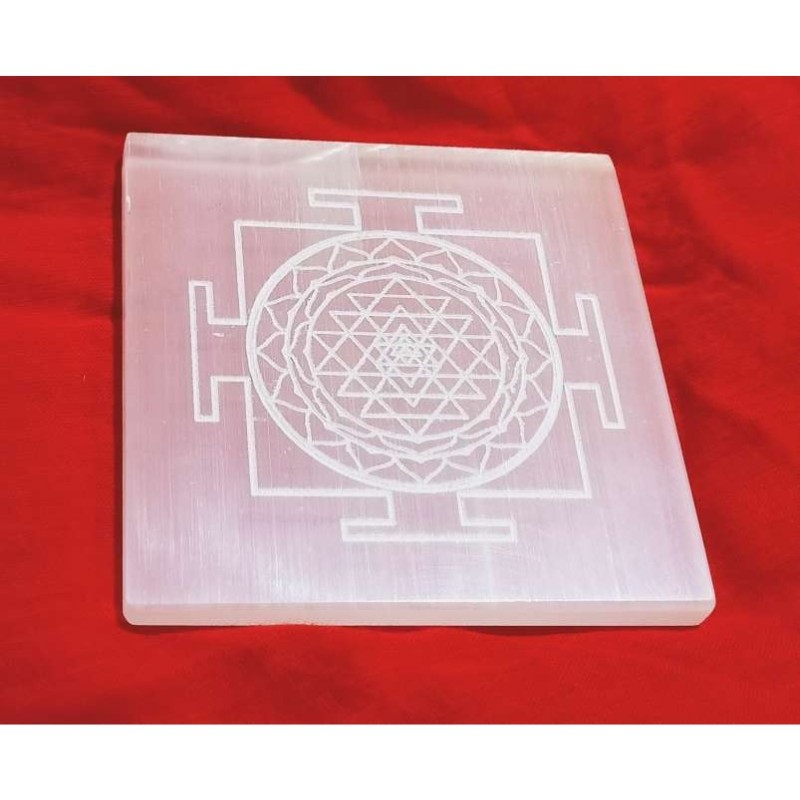 Selenite Shree yantra (powerful Yantra)