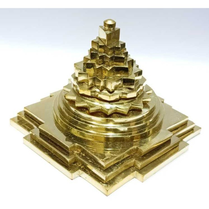 Brass Shree Yantra for Laxmi, Wealth, Prosperity - 730 gram