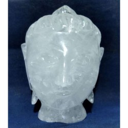 Genuine Sphatik (Crystal) Buddha Head Idol Certified & 546 Gram