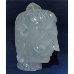 Genuine Sphatik (Crystal) Buddha Head Idol Certified & 546 Gram