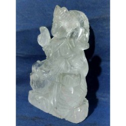 Original Indian Sphatik Saraswati Idol & Certified 551 Gram