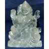 Original Indian Sphatik Saraswati Idol & Certified 551 Gram