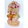 Original Rose Quartz Hanuman ji Idol & Certified 721 Gram