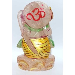 Original Rose Quartz Hanuman ji Idol & Certified 721 Gram