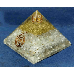 Original Whitish Orgone Pyramid & Certified 221 Gram