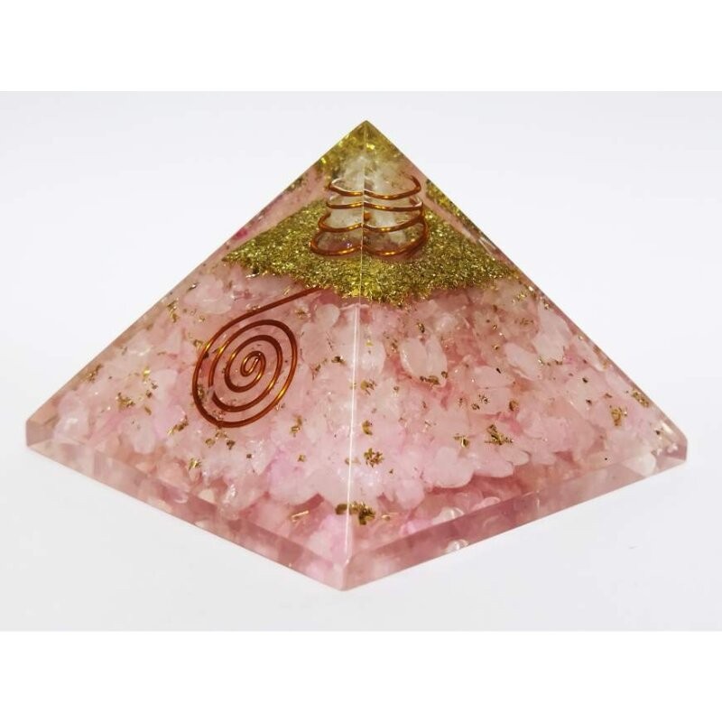 Genuine Pinkish Orgone Pyramid & Certified - 221 Gram