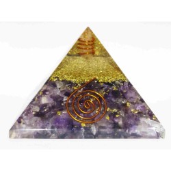 Natural Purple Orgone Pyramid Certified & 221 Gram