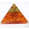 Original Orangish Orgone Pyramid & Certified 221 Gram