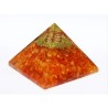 Original Orangish Orgone Pyramid & Certified 221 Gram