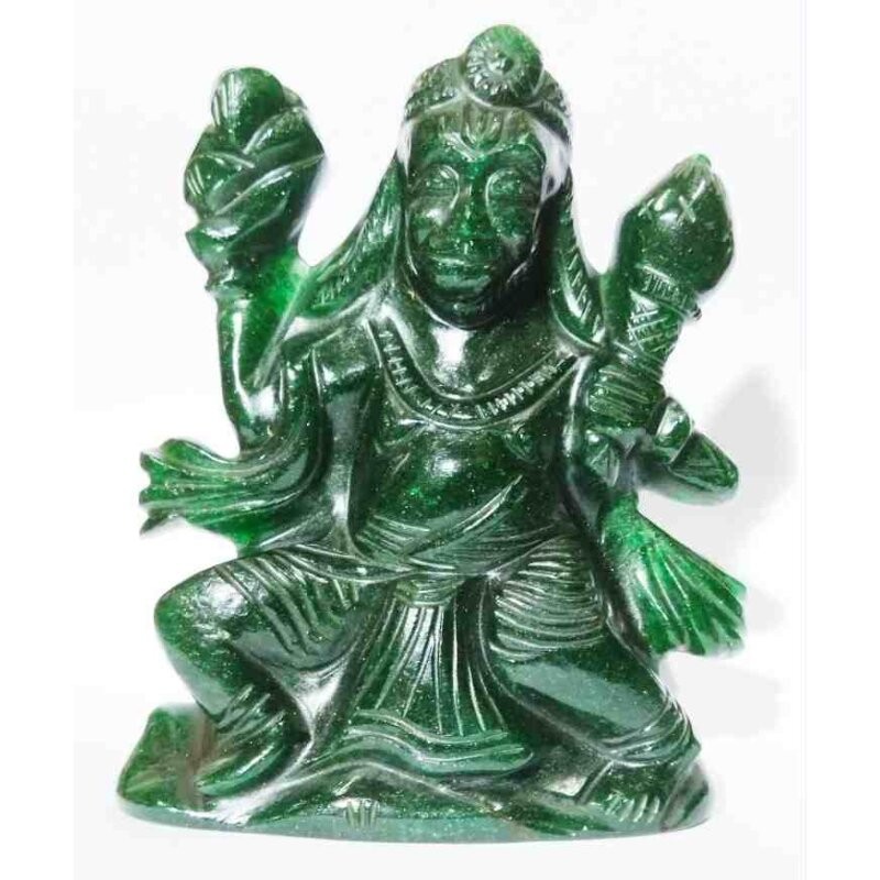 Natural Green Aventurine Hanuman ji Idol & Certified 388 Gram