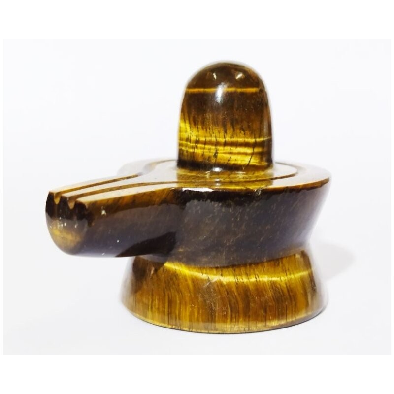 Natural Tiger Eye Shivling & Certified 60 Gram