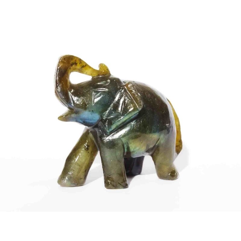 Original Labradorite Elephant Figure 61 Gram & Certified