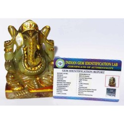 Light Green Aventurine Ganesh ji  Idol Certified & 401 Gram