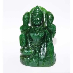 Green Aventurine Laxmi ji Idol & Certified 220 Gram