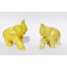 Yellow Aventurine Elephant Figure (2 Pieces) & Certified 200 Gram