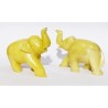 Yellow Aventurine Elephant Figure (2 Pieces) & Certified 200 Gram