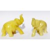 Yellow Aventurine Elephant Figure (2 Pieces) & Certified 200 Gram