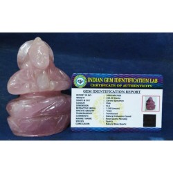 Natural Rose Quartz Parvati Ji Idol & Certified 251 Gram