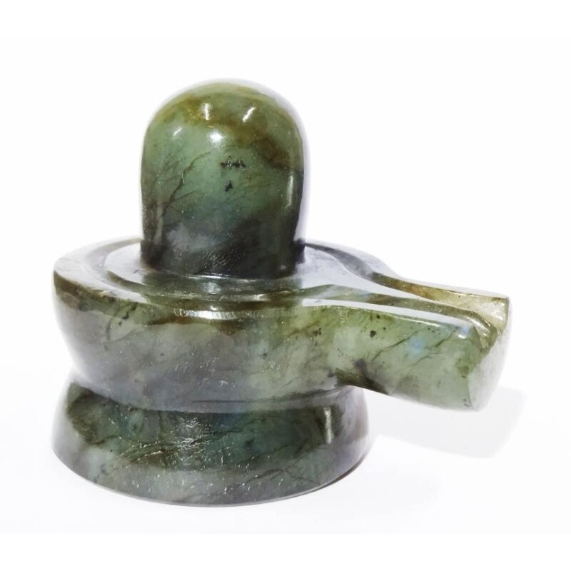 Natural Labradorite Shivling & Certified 211 Gram