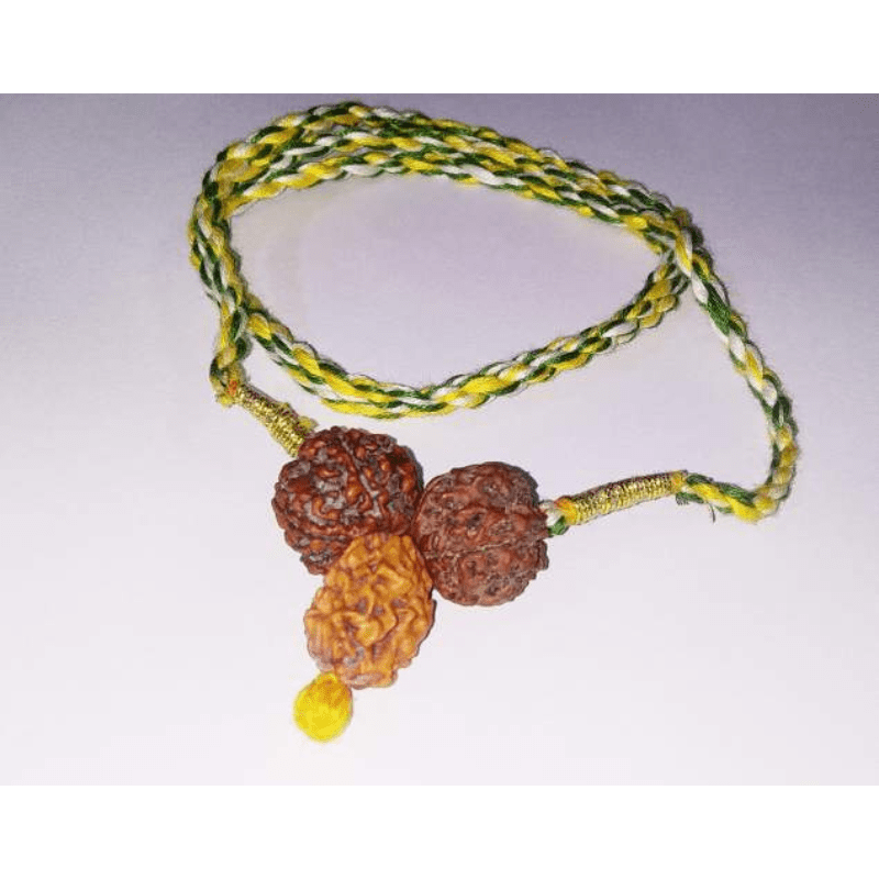 Kemdrum Yog Rudraksha Mala 2, 4 and 5 Mukhi Rudraksha Bead