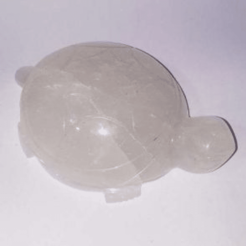 Certified Indian Sphatik Kachua (Crystal Tortoise) & Natural Crystal- 242 Gram