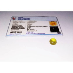 Yellow Sapphire (Pukhraj) & Certified - 6.80 Carat