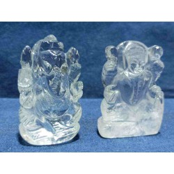 Genuine Indian Sphatik Laxmi Ganesh Murti 136 Gram -  Certified (Lakshmi Ganesh)