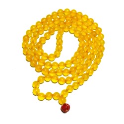 Original Yellow Hakik Mala & Certified 6 mm & 108 Beads