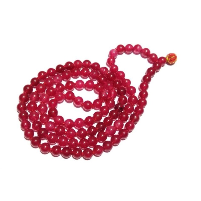 Genuine Natural Red Hakik Mala & Certified 6mm & 108 Beads