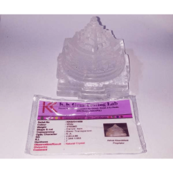 Lab- Certified Indian Sphatik Shree Yantra - 370 Gram